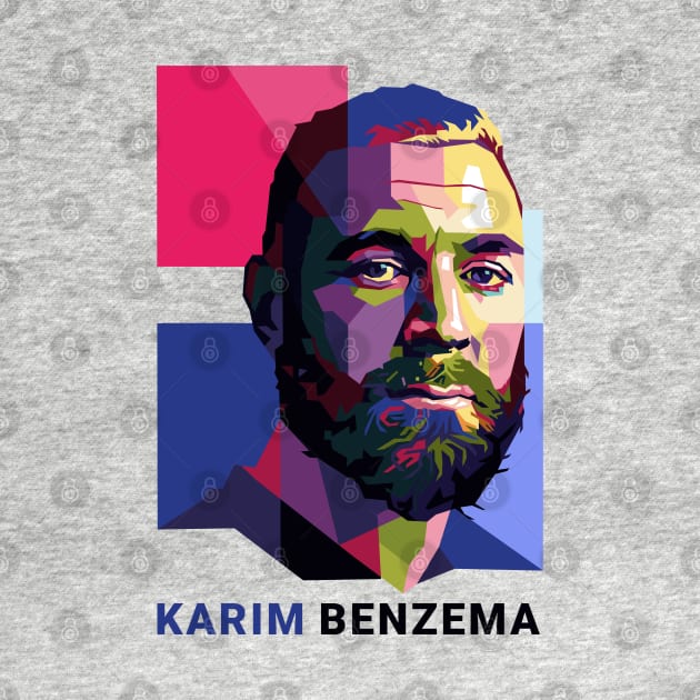 Karim Benzema Pop Art Portrait by mursyidinejad